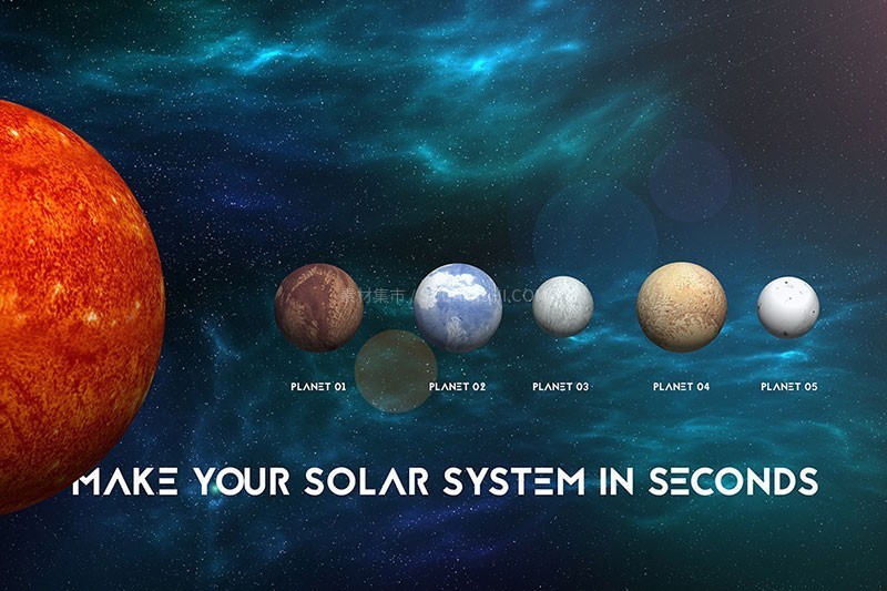 太空星球背景设计素材PSD